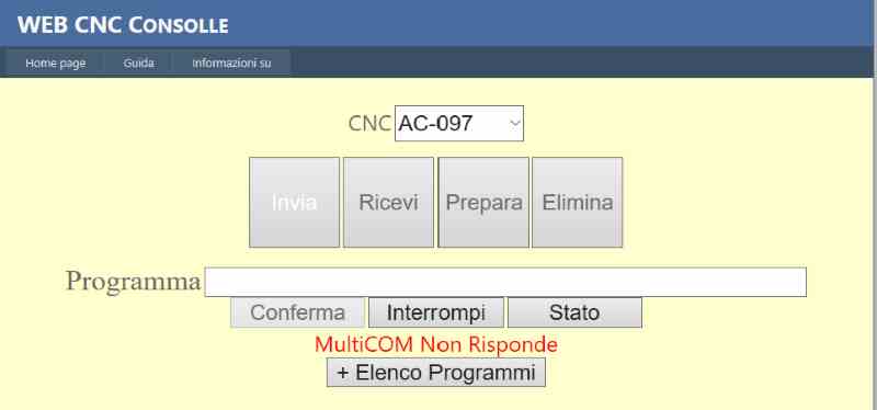 trasmissione programmi cnc